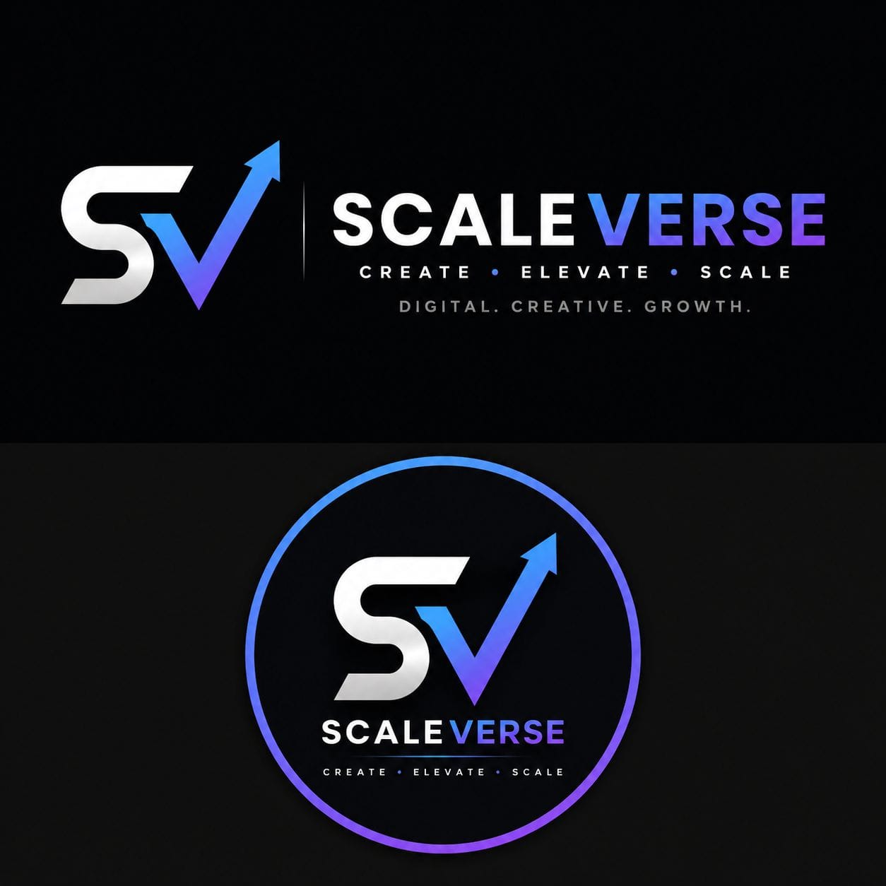 Scale Verse Brand Identity Logo